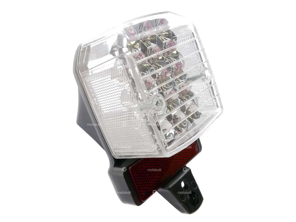 Rücklicht LED mit Reflektor weiss | Tomos A3/A35 Carousel Image 1