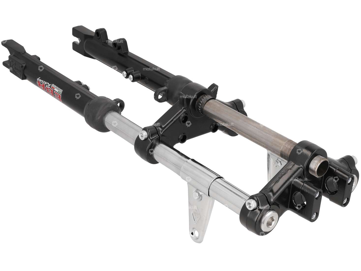 EBR Gabel hydraulisch verstärkt schwarz (mit Laschen für Scheibenbremse) | Piaggio Ciao Carousel Image 2