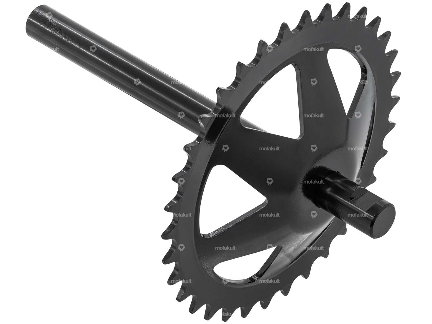 GPO Tretachse mit Kranz 34 Zähne schwarz | Puch X30 Velux Carousel Image 1