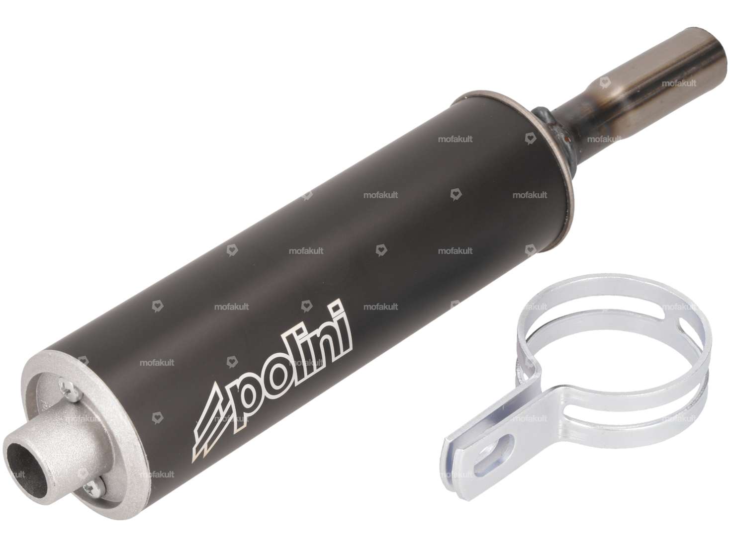 Polini silencer 18 mm aluminum black Carousel Image 1