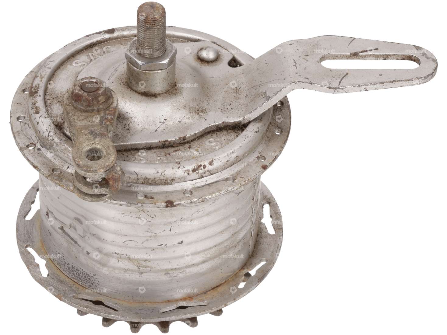 Radnabe Hinterrad Stangenbremse (mit starken Beschädigungen) breite Ausf. (DE-Version) NOS Carousel Image 1