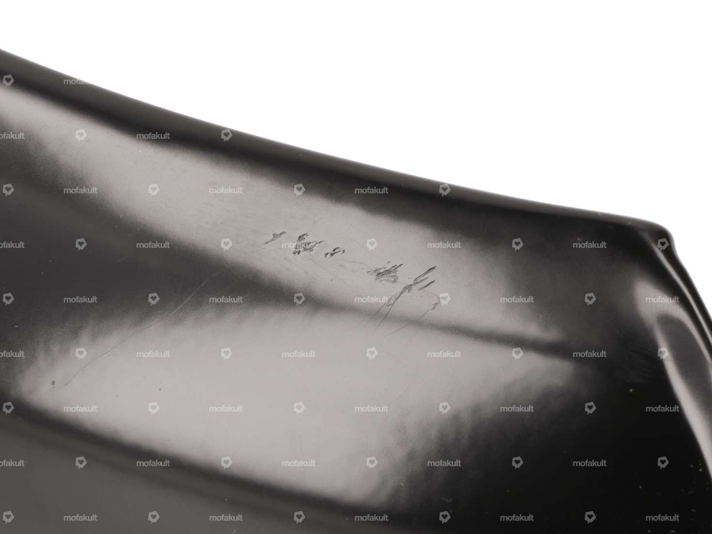 17" Vorderschutzblech «Retro» Inox schwarz (B-Qualität) | Puch X30 NS, NL, NG-2AH, N-2AH, LG1/LG2 Carousel Image 4