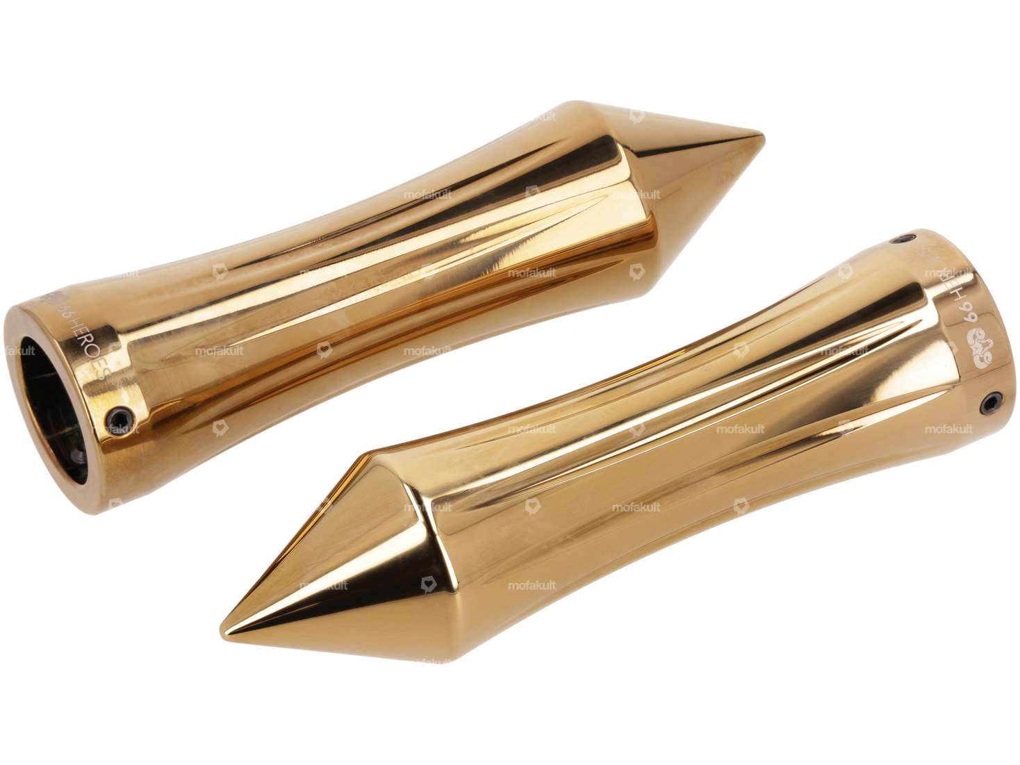 66HEROES Grips Custom CNC gold Carousel Image 1