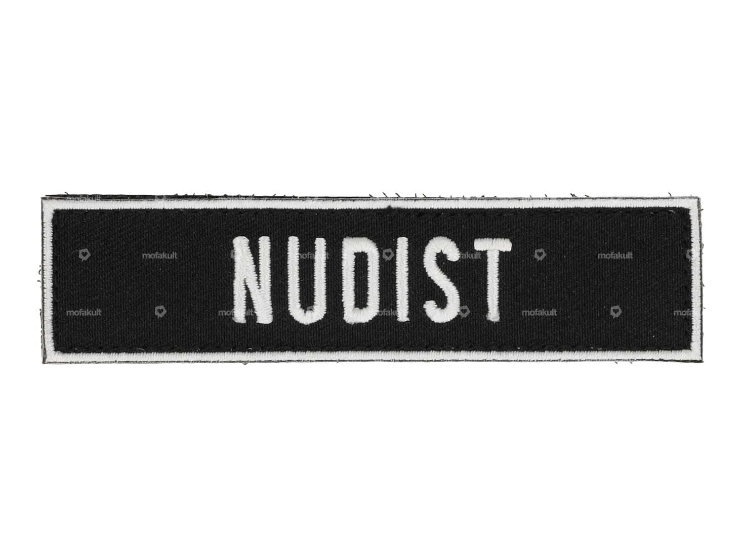 mk-Merch Klettt-Patch «NUDIST» 100 x 25 mm Carousel Image 1