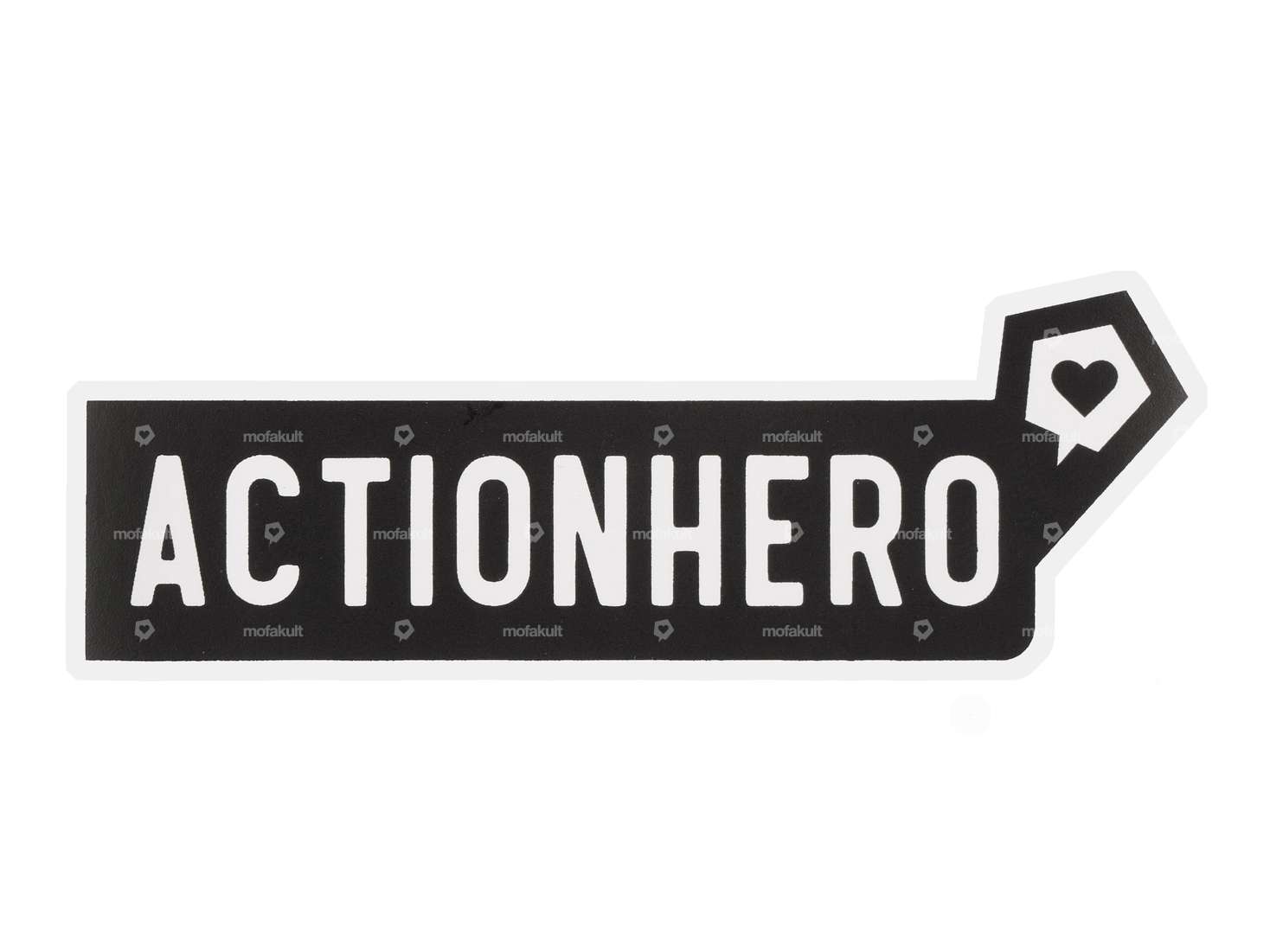 mk-Merch Aufkleber «AKTIONHERO» 25 x 100 mm Carousel Image 1