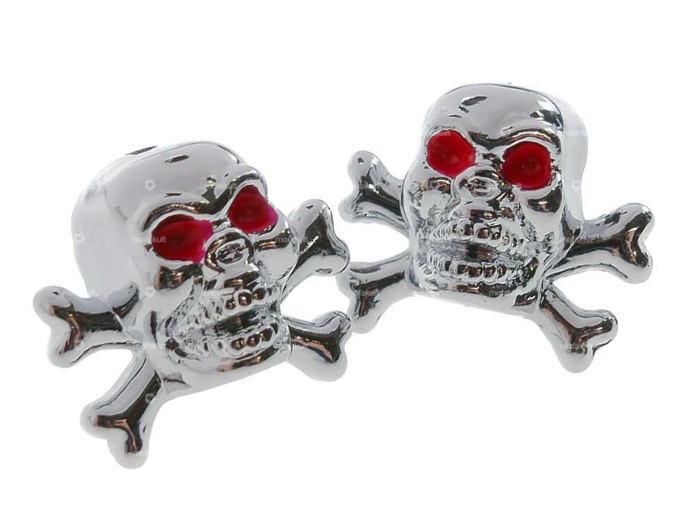 Valve caps Skull chrome Carousel Image 1