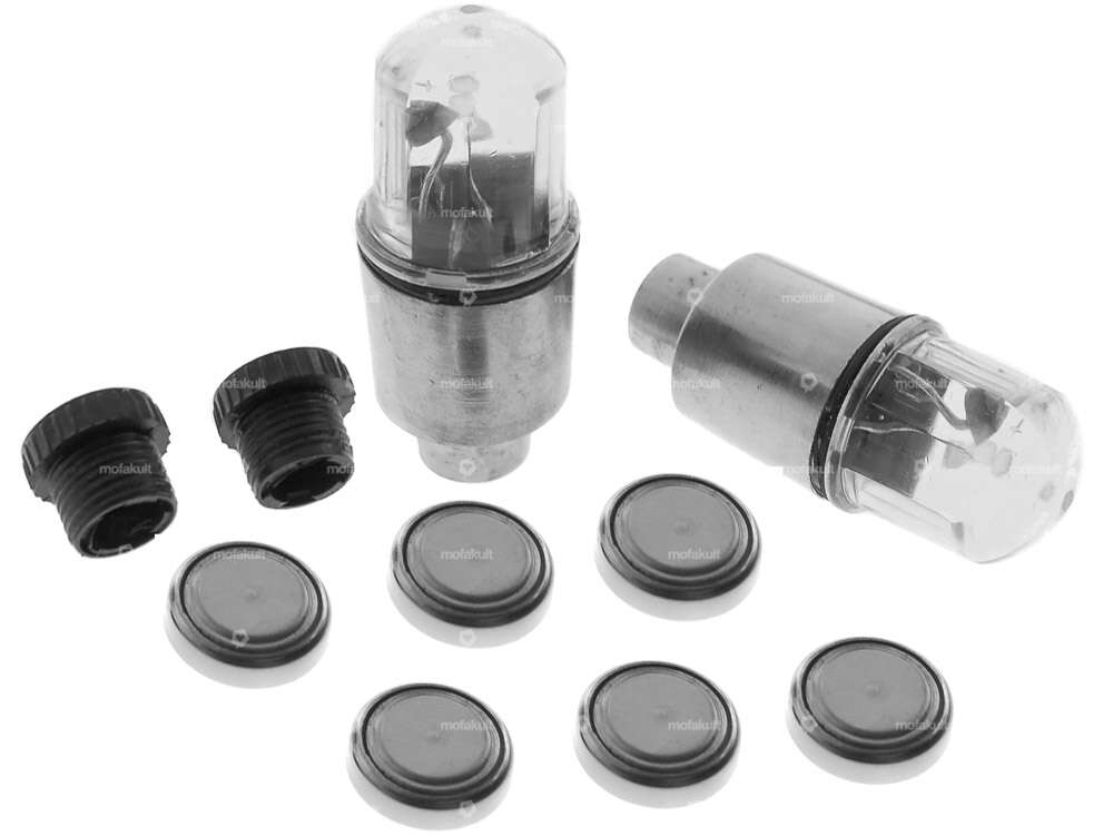 Valve caps illuminated / flashing LED blue Carousel Image 1