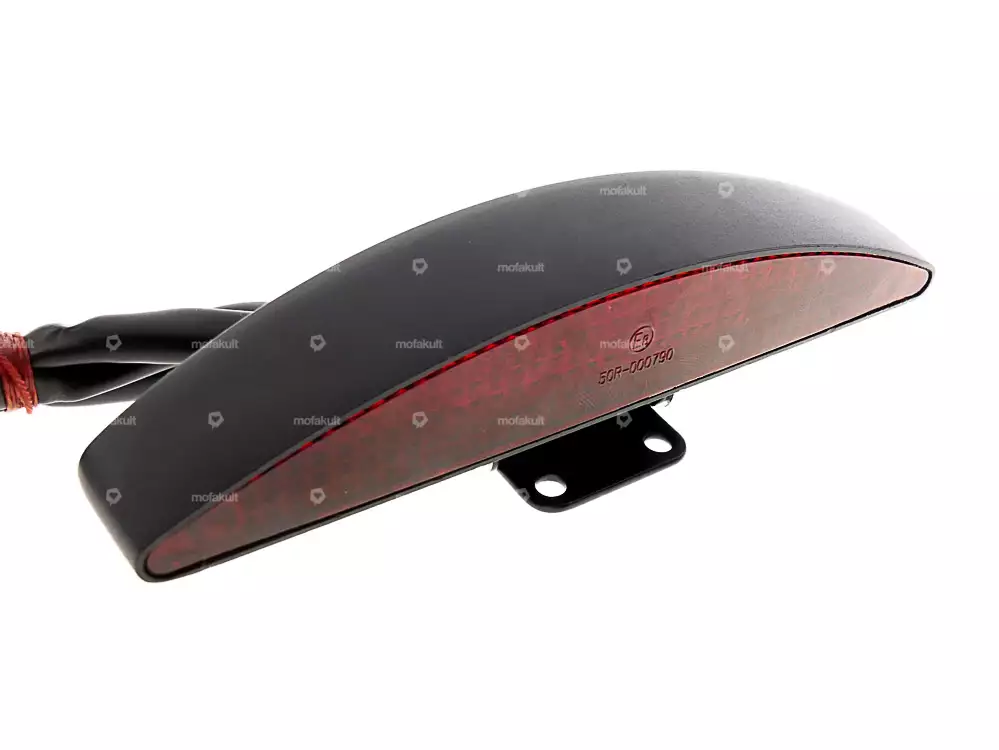 Highsider Interstate LED Rücklicht - Schwarz Mit Halter Für Motorrad