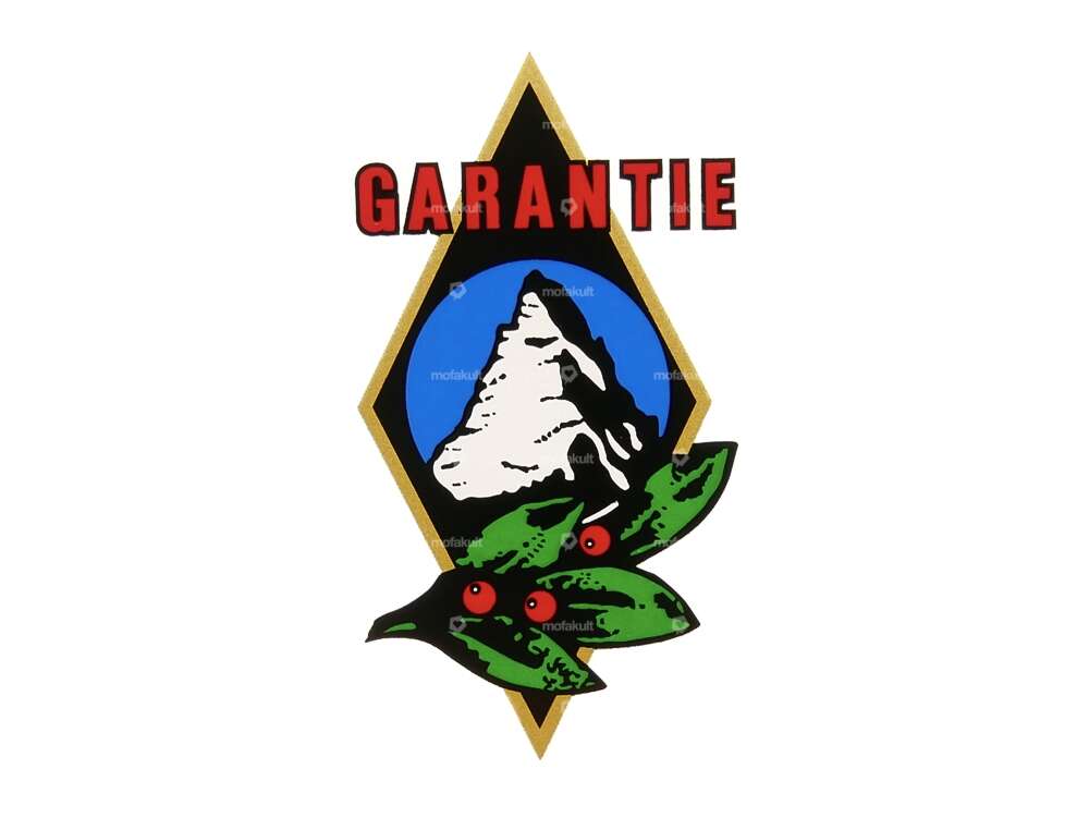 Aufkleber Garantie Alpa 28x53 mm Carousel Image 1