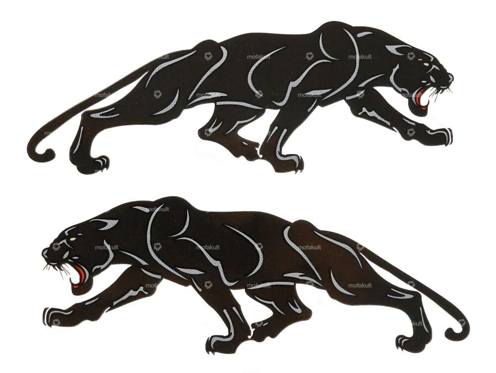 Black Panther" sticker (105x40 mm) Carousel Image 1