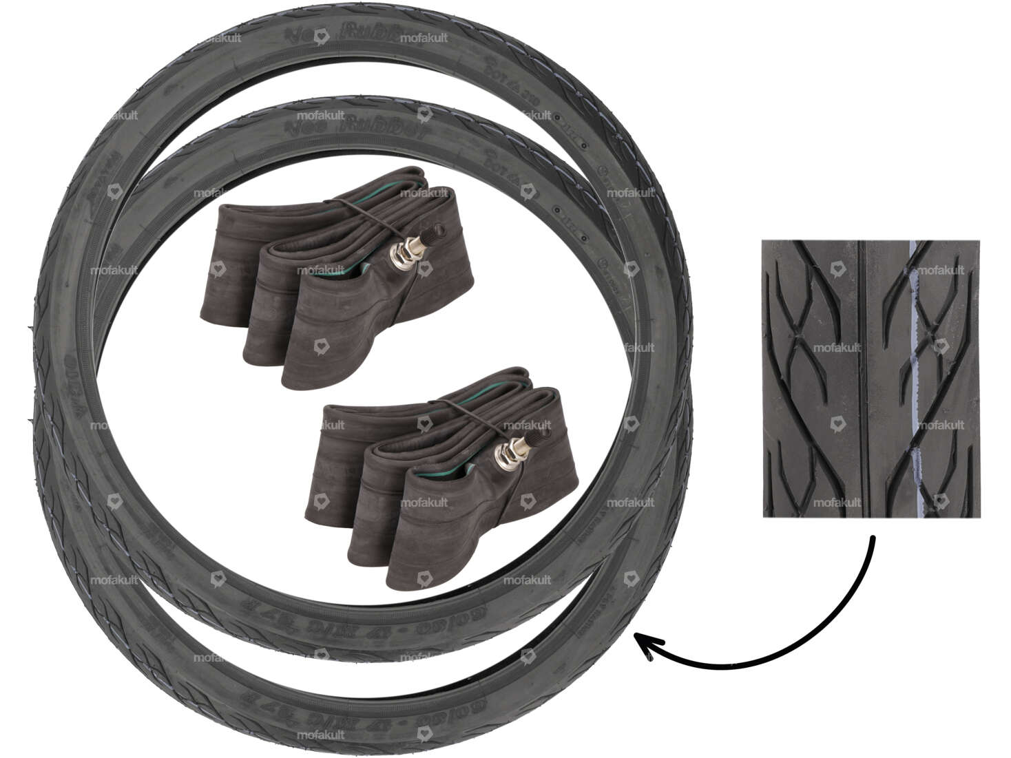 VeeRubber tire set 2.35 x 17" VRM310 (V310) Semi-Slick Carousel Image 1