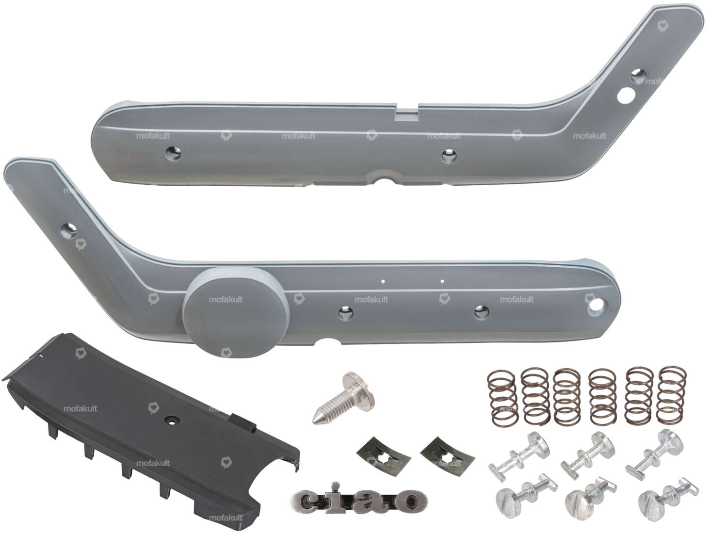 Set Rahmenverkleidung Mono grau (1A-Qualität) | Piaggio Ciao P, SC Carousel Image 1