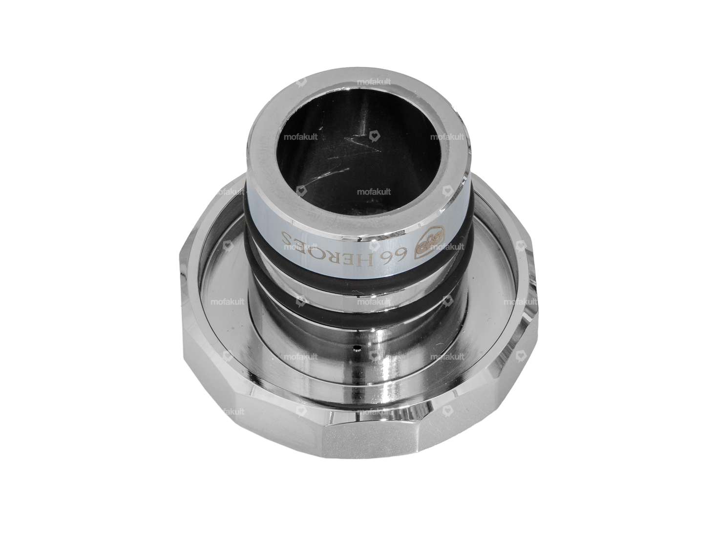 66HEROES Tankdeckel eckig «66HEROES» Chrom | Puch Carousel Image 2