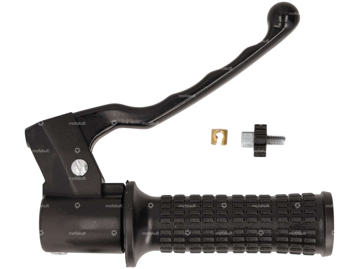 Domino Gasgriff-Set Alu schwarz | Piaggio Ciao, SI Carousel Image 1