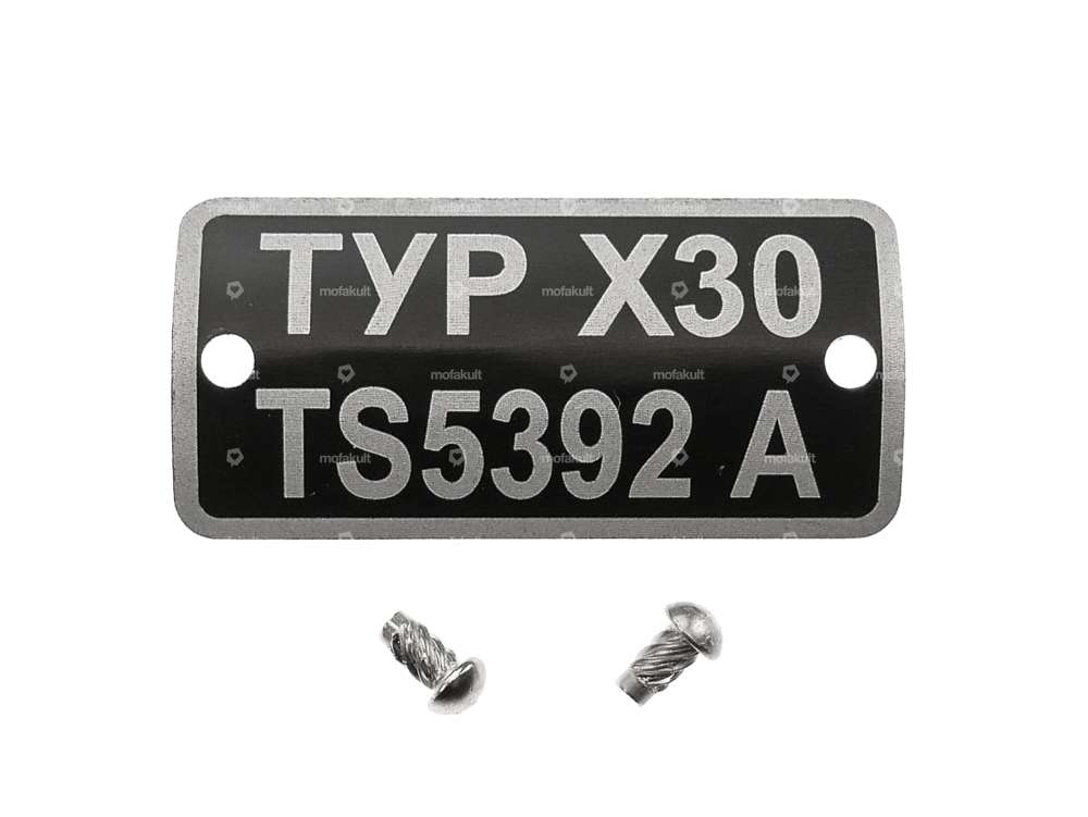 swiing® revival Typenschild TYP X30 TS5392 A | Puch Velux Carousel Image 1