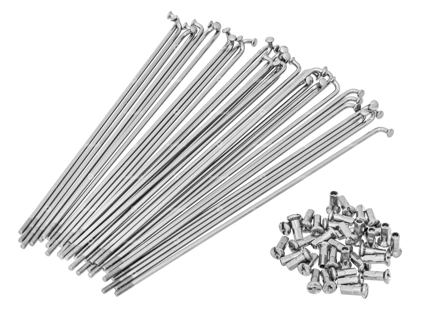 GPO 19" Speichen-Set inkl. Nippel (2.9 x 212 mm) silber Carousel Image 1