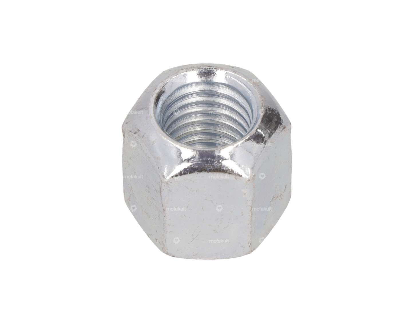 Mutter M12 mittelhoch einseitig abgerundet verzinkt (10 Festigkeit) Carousel Image 1