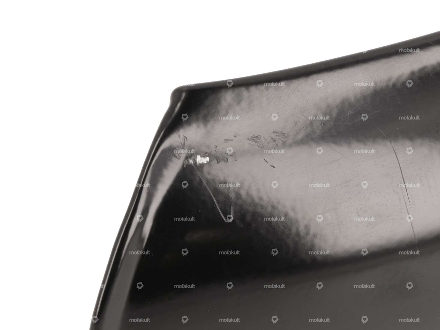 17" Vorderschutzblech «Retro» Inox schwarz (B-Qualität) | Puch X30 NS, NL, NG-2AH, N-2AH, LG1/LG2 Carousel Image 5