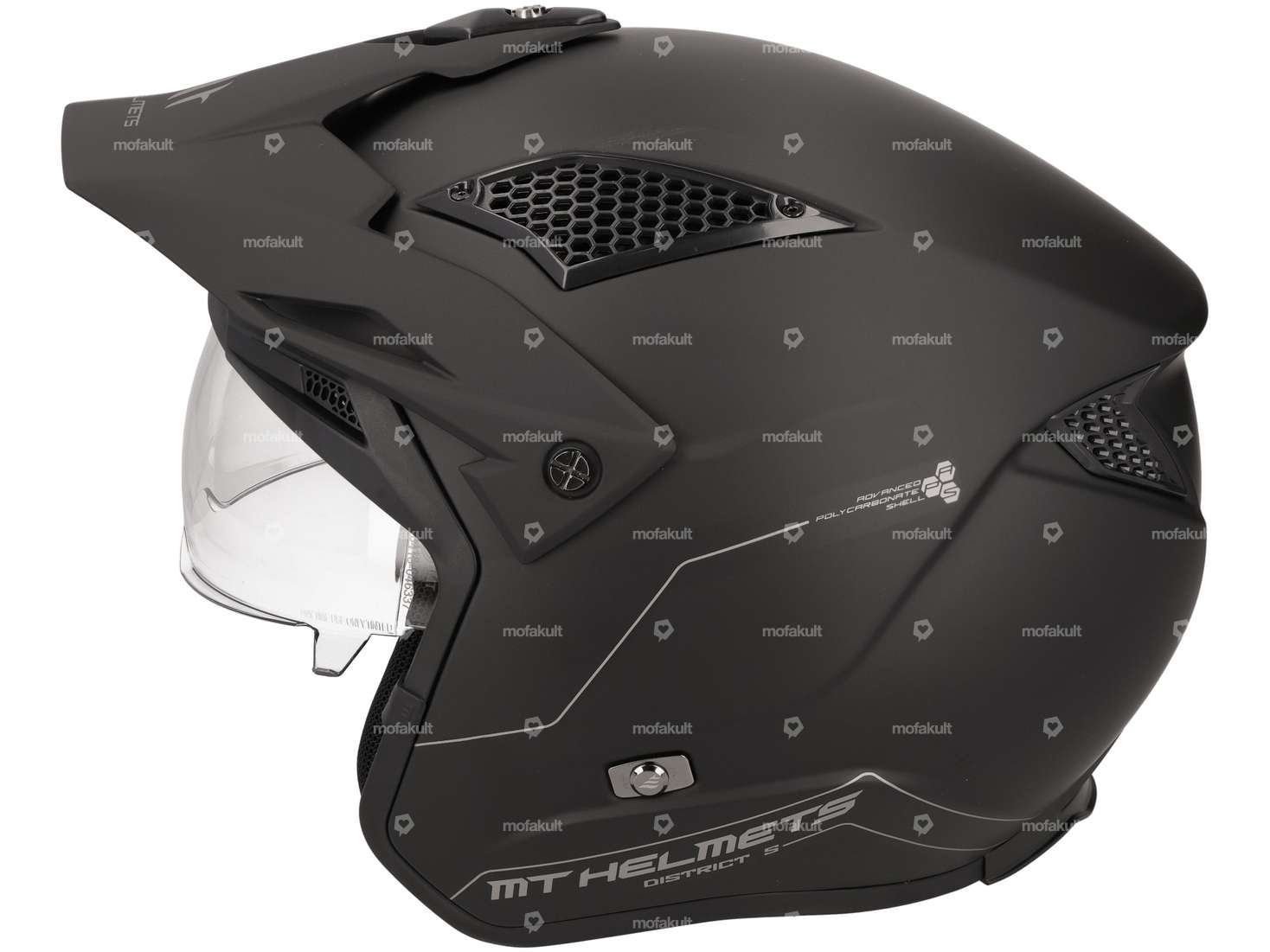 MT Helmets Jet-Helm «Trial» schwarz matt (S-XL) Carousel Image 2