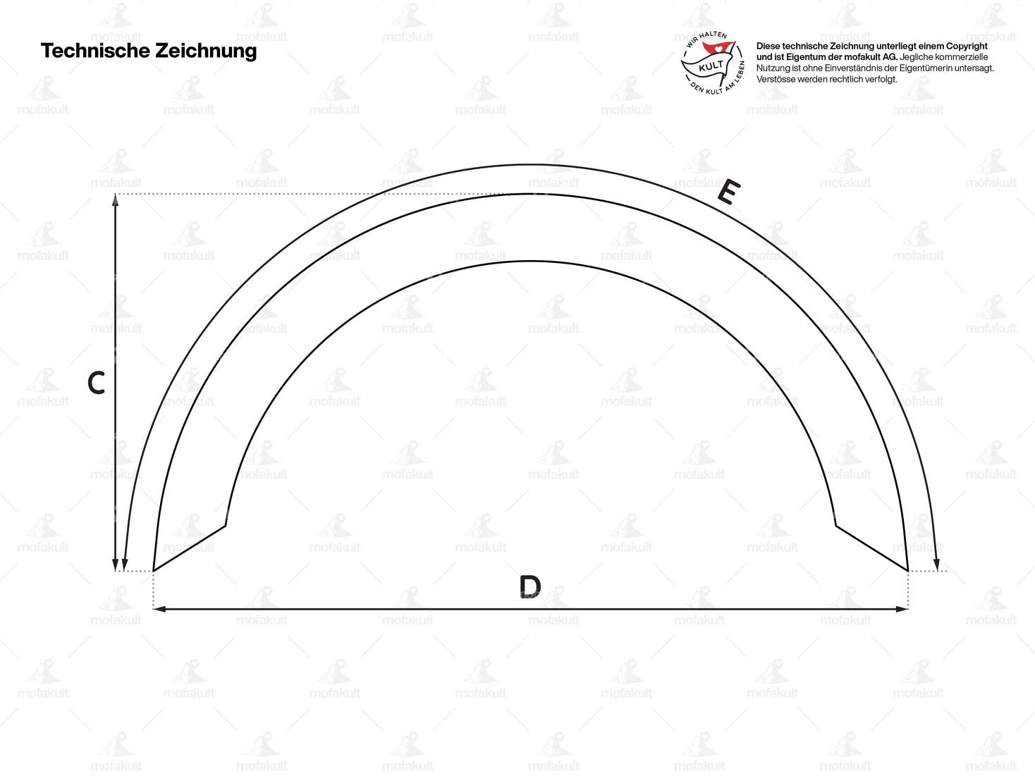 17" Hinterschutzblech Inox | Zündapp ZD Carousel Image 5