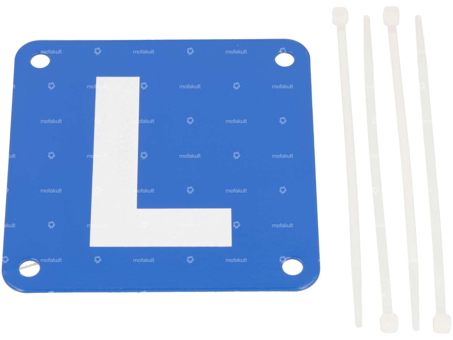 L-sign (learner driver) 12 x 12 cm aluminum blue Carousel Image 1