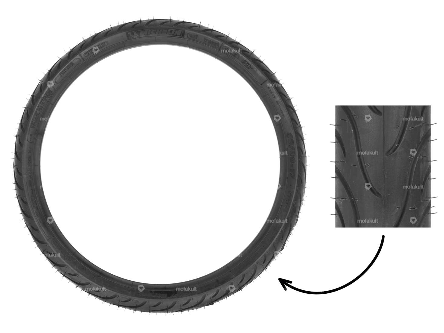 Michelin 60/90 x 17" Reifen Pilot Street Semi-Slick Carousel Image 1