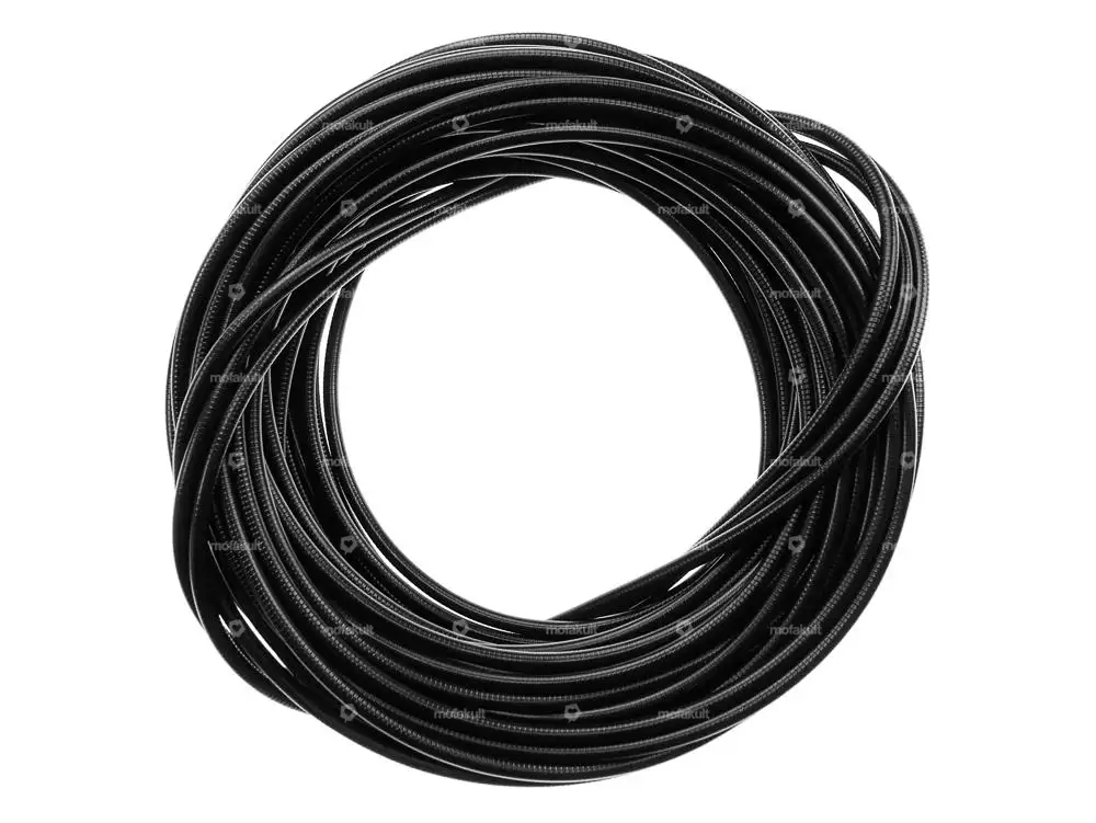 Cable sheath Ø 5 mm black (25 meter roll) Metal inner sheath | mofakult