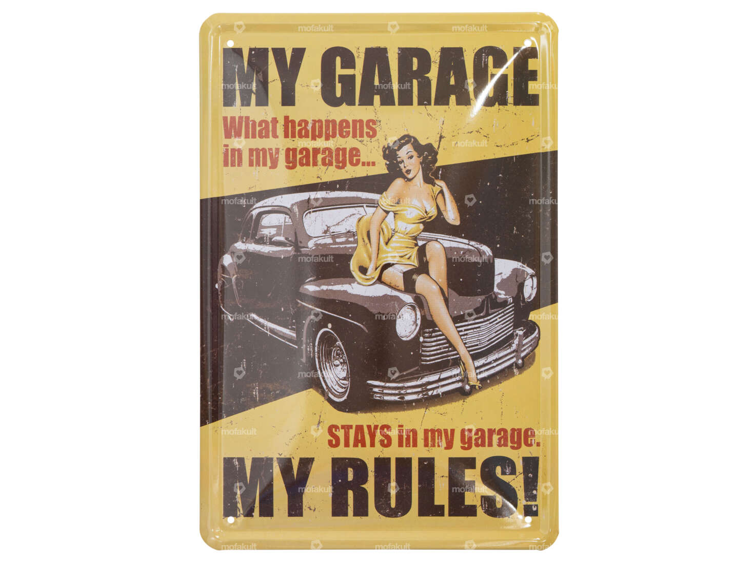 Blechschild «My Garage - My Rules» 30 x 40 cm Carousel Image 1
