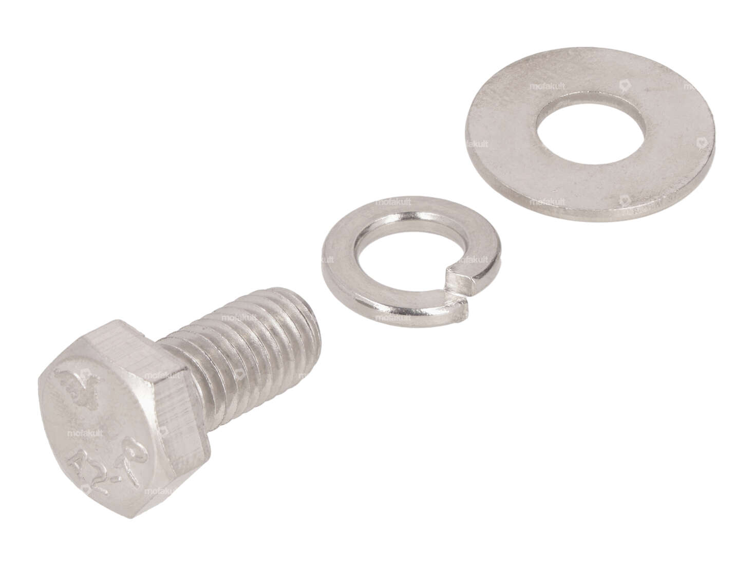 swiing® revival Schrauben-Set Auspuffbefestigung Inox | Piaggio Ciao, SI, Bravo, Boxer Carousel Image 1