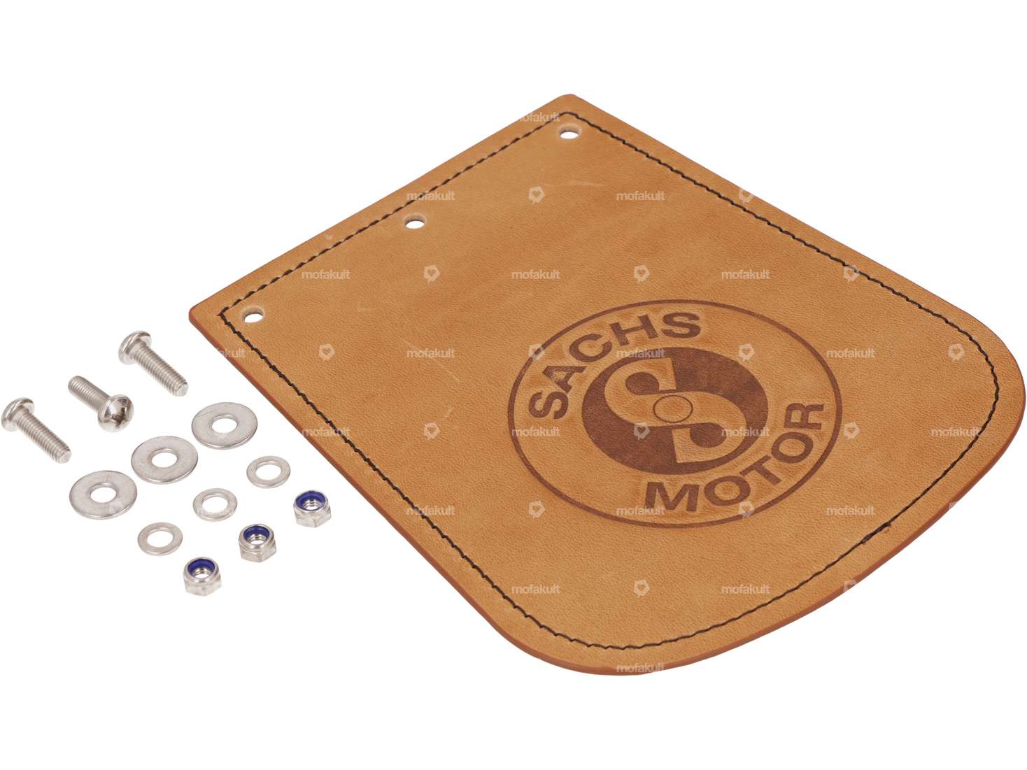 66HEROES Spritzschutzlappen «Puch» breit Leder Carousel Image 2