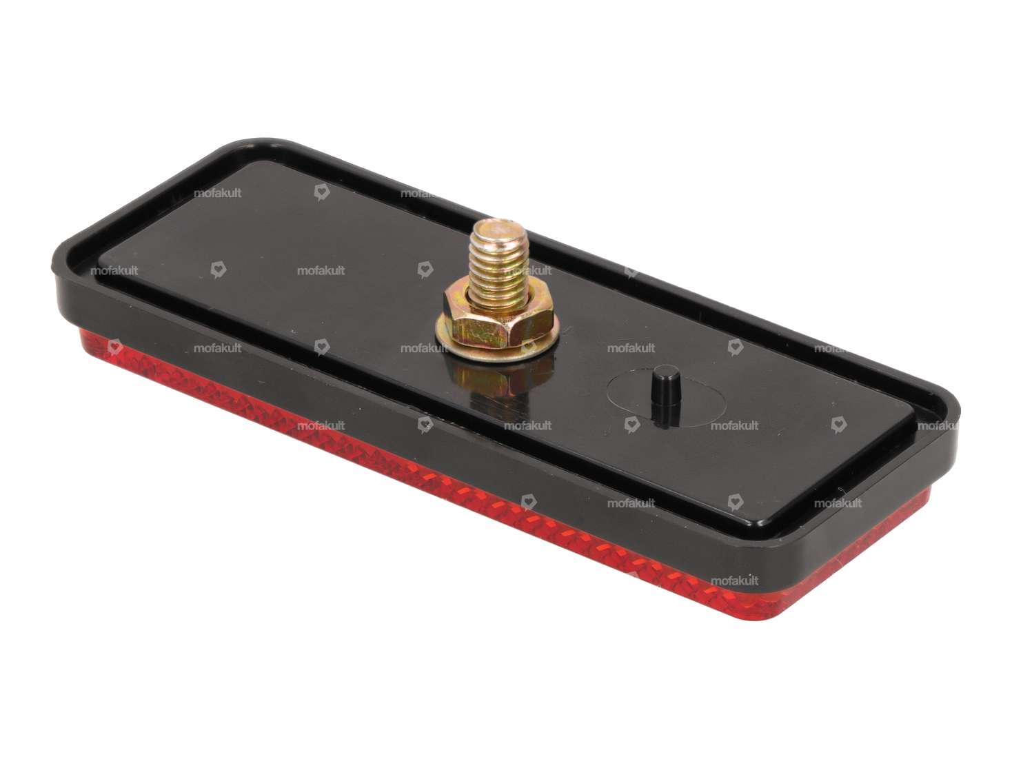 Reflektor 90 x 35 mm mit Gewindestift eckig rot Carousel Image 2