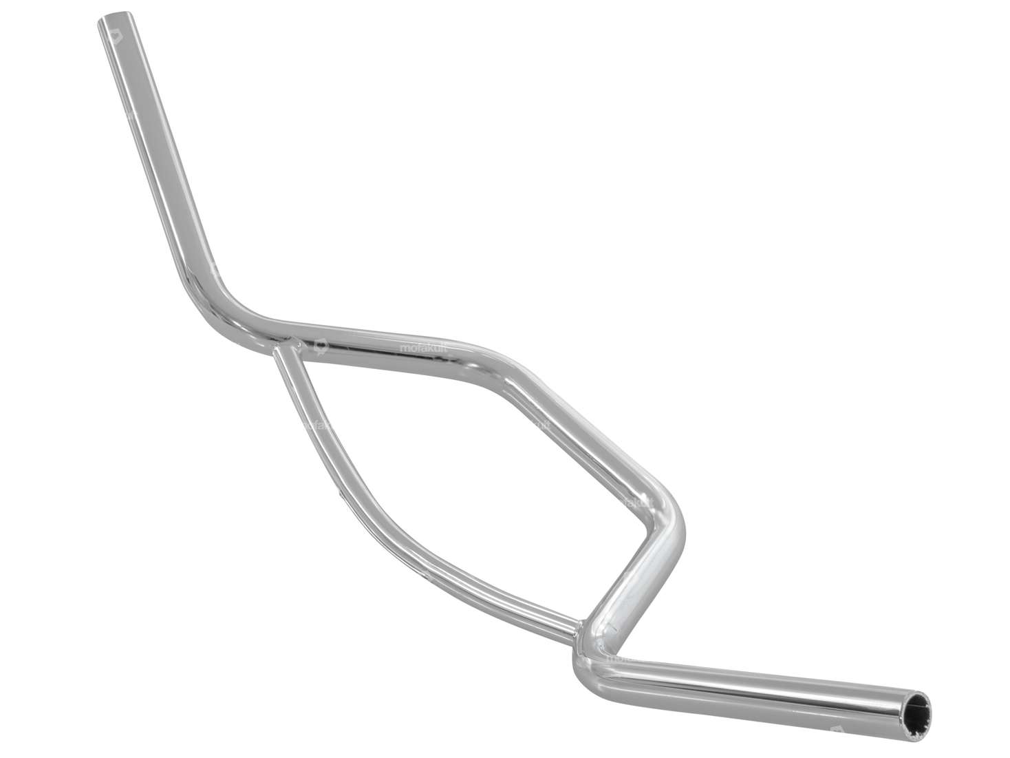 Lenker Gabelplatte 16 cm geschwungen mit Strebe Chrom Carousel Image 2