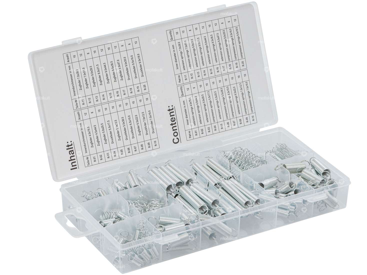 BGS Federn Sortiment Zug- und Druckfedern 200-tlg. Carousel Image 1