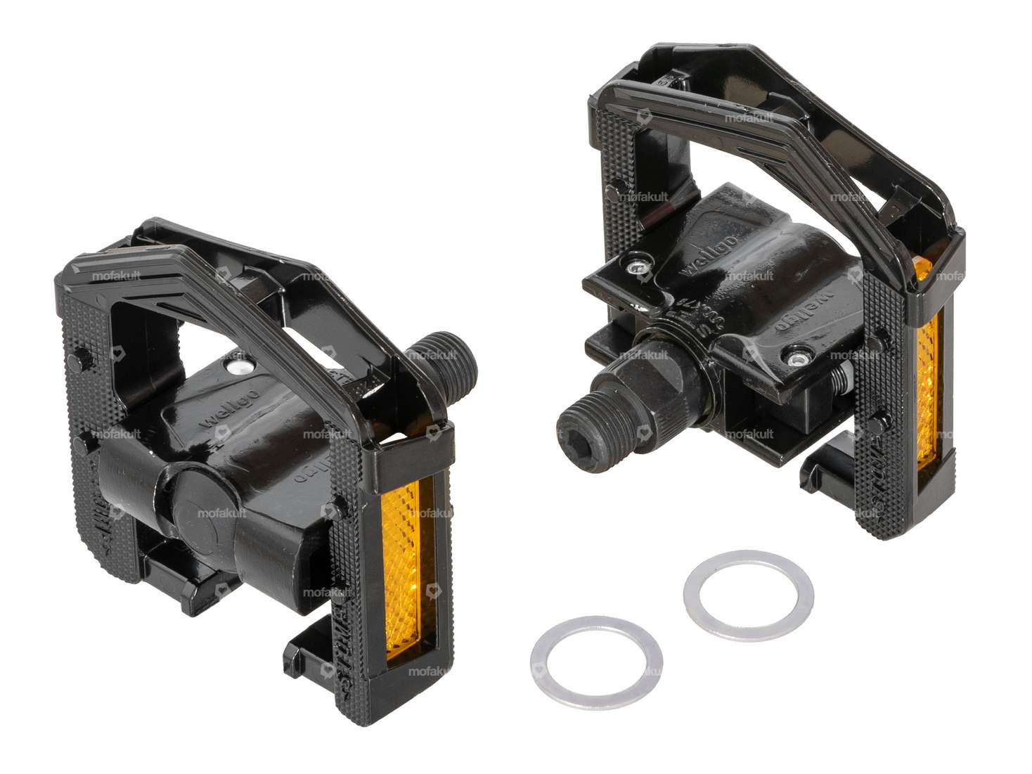 wellgo pedals foldable aluminum black Carousel Image 1