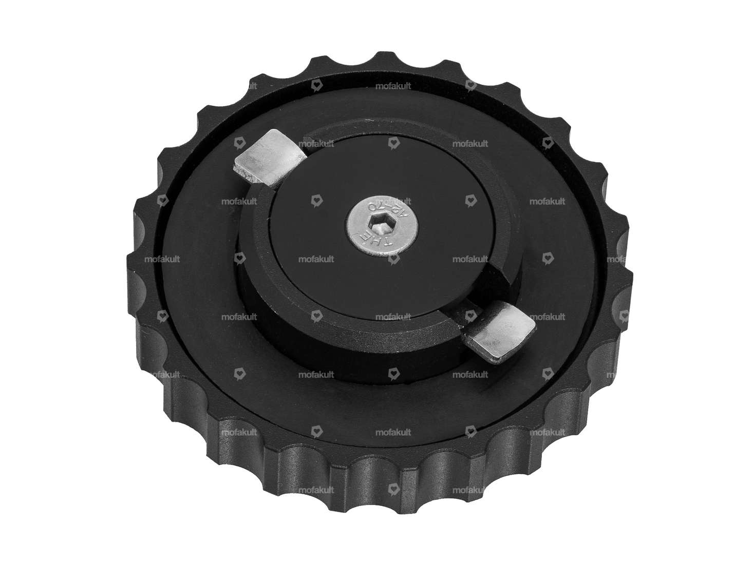 66HEROES fuel filler cap "66HEROES" bayonet 40 mm black Carousel Image 2