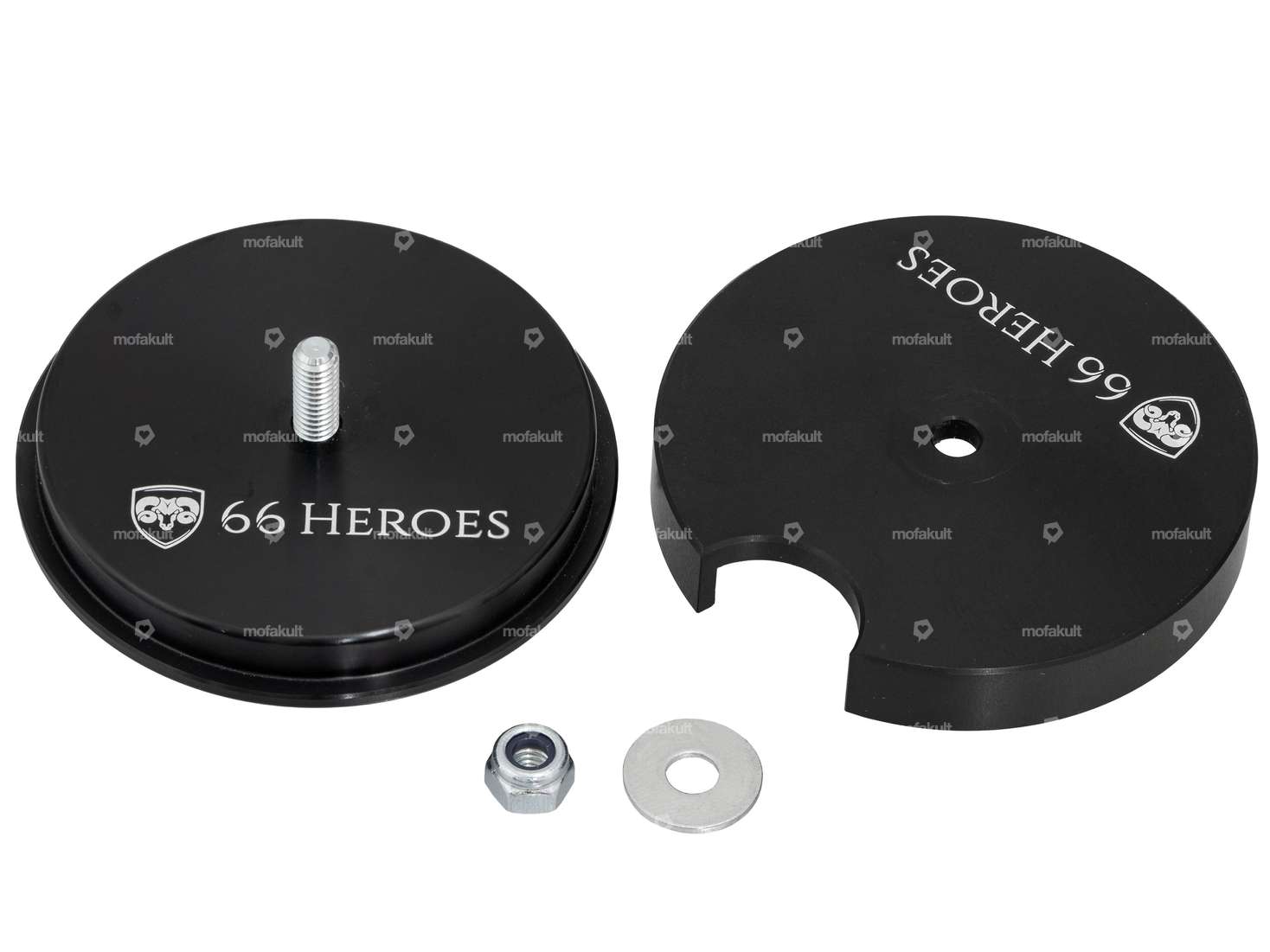 66HEROES Tachoblende Ø 48 mm «Puch» schwarz Carousel Image 2