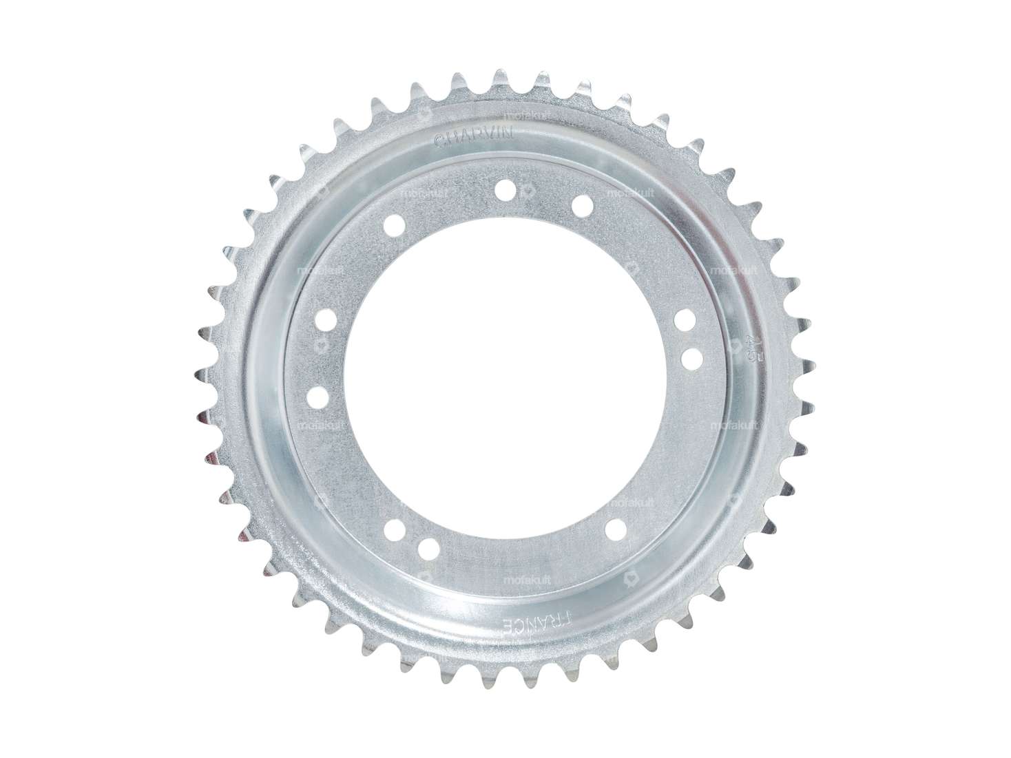 Sprocket 45 teeth galvanized (5 / 6 hole) | Peugeot 103 Carousel Image 1