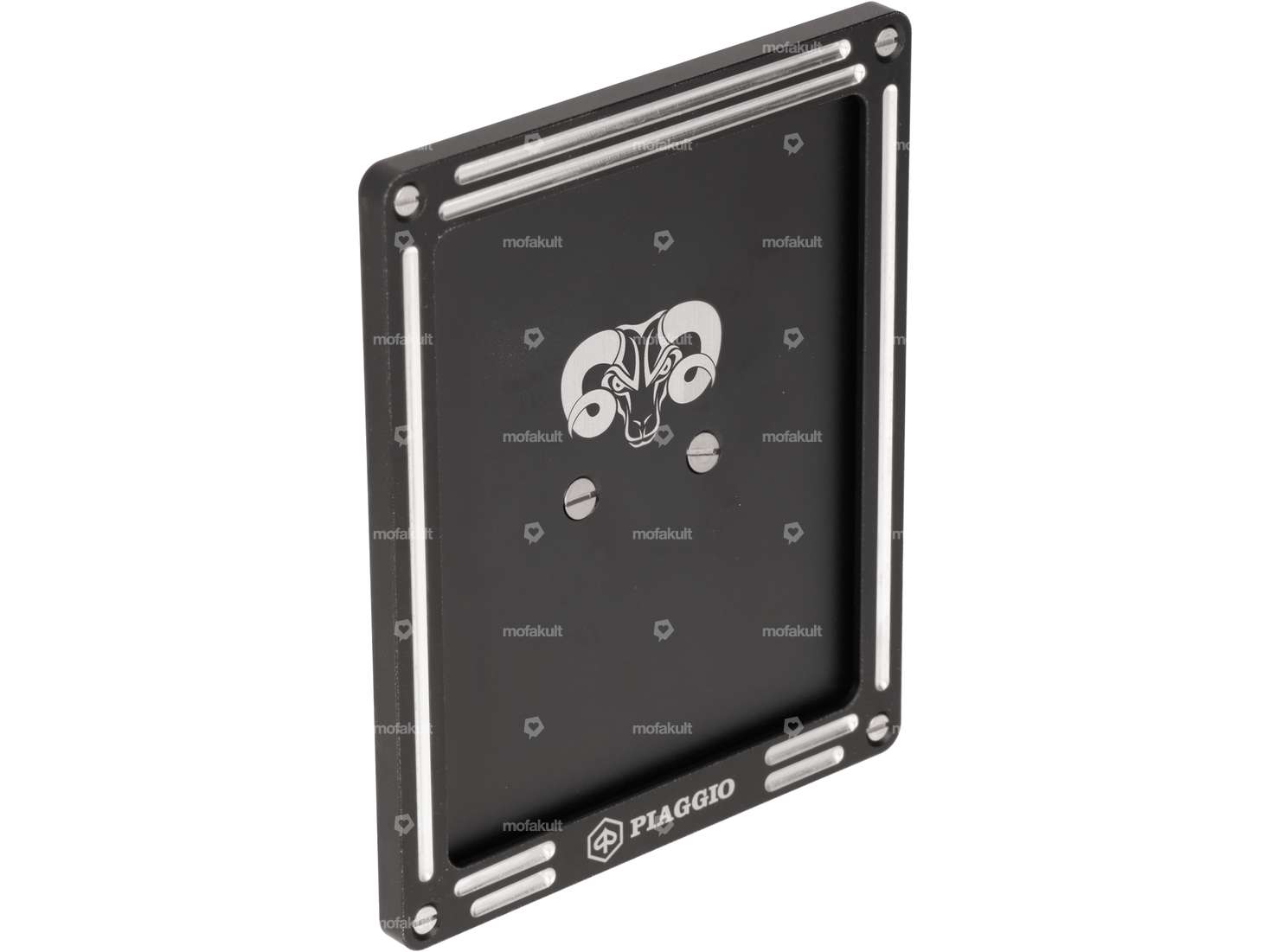 66HEROES Nummernrahmen Custom «Piaggio» schwarz (DE-Version) Carousel Image 1