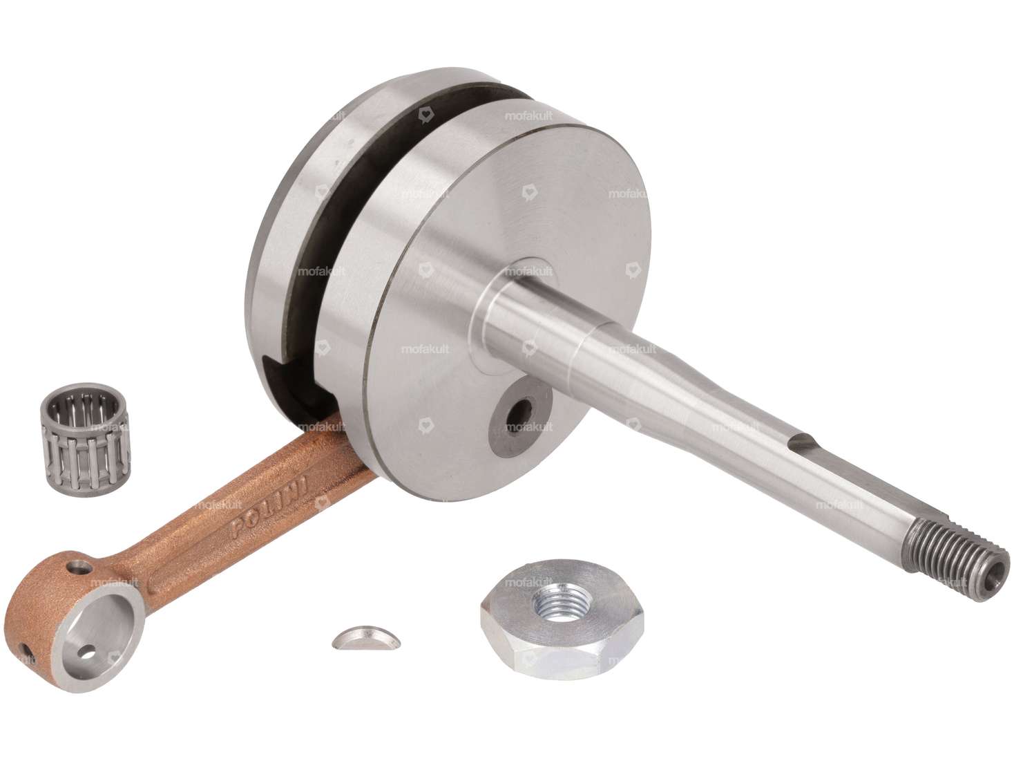 Polini EVO REED crankshaft 12 mm KoBo | Piaggio Ciao, SI, Bravo, Grillo Carousel Image 1