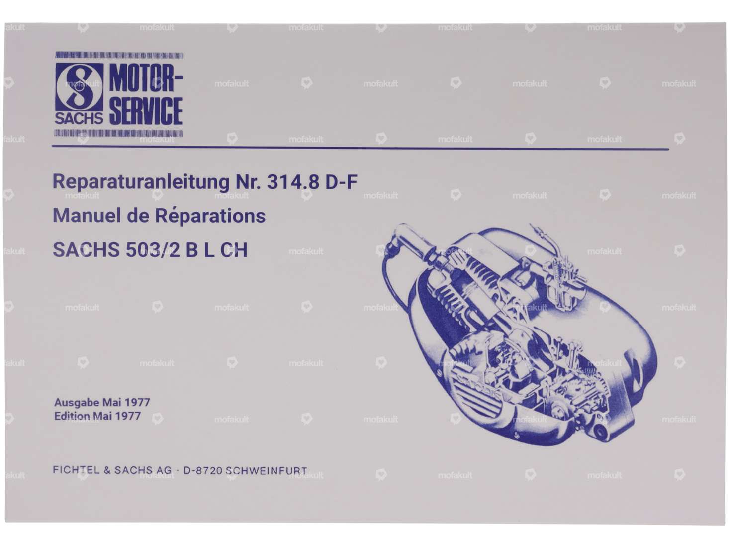 Reparaturanleitung 314.8 D-F | Sachs 503/2 B L CH Carousel Image 1