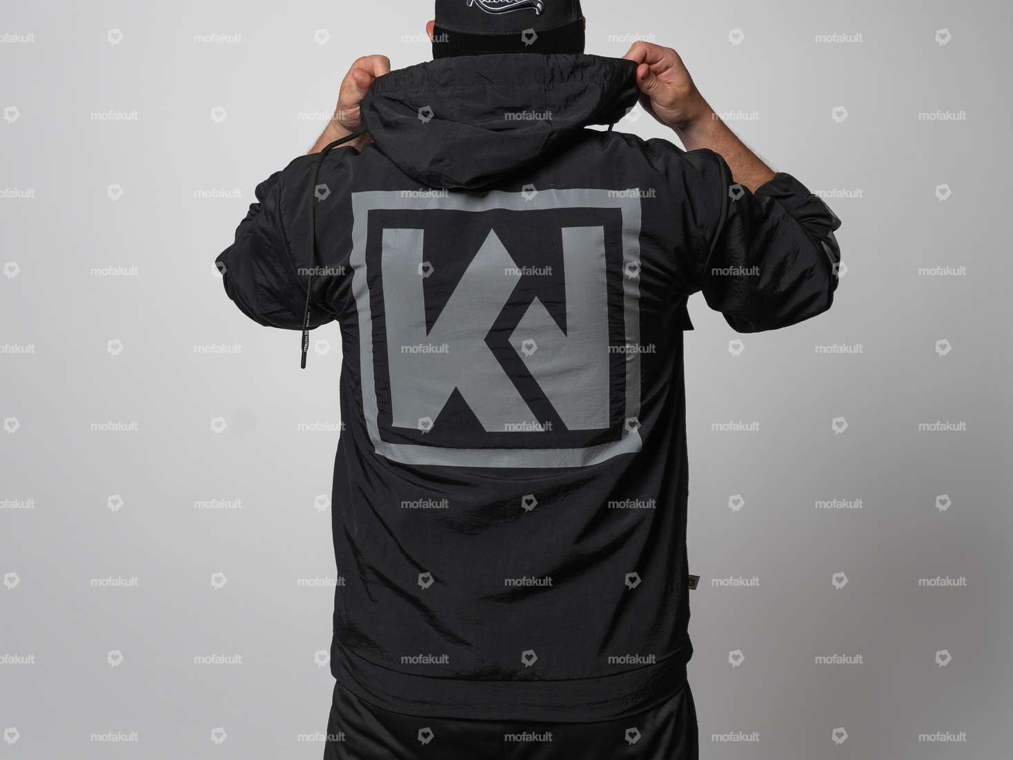 KULTWEAR Windbreaker «Ride» schwarz / grau Carousel Image 2