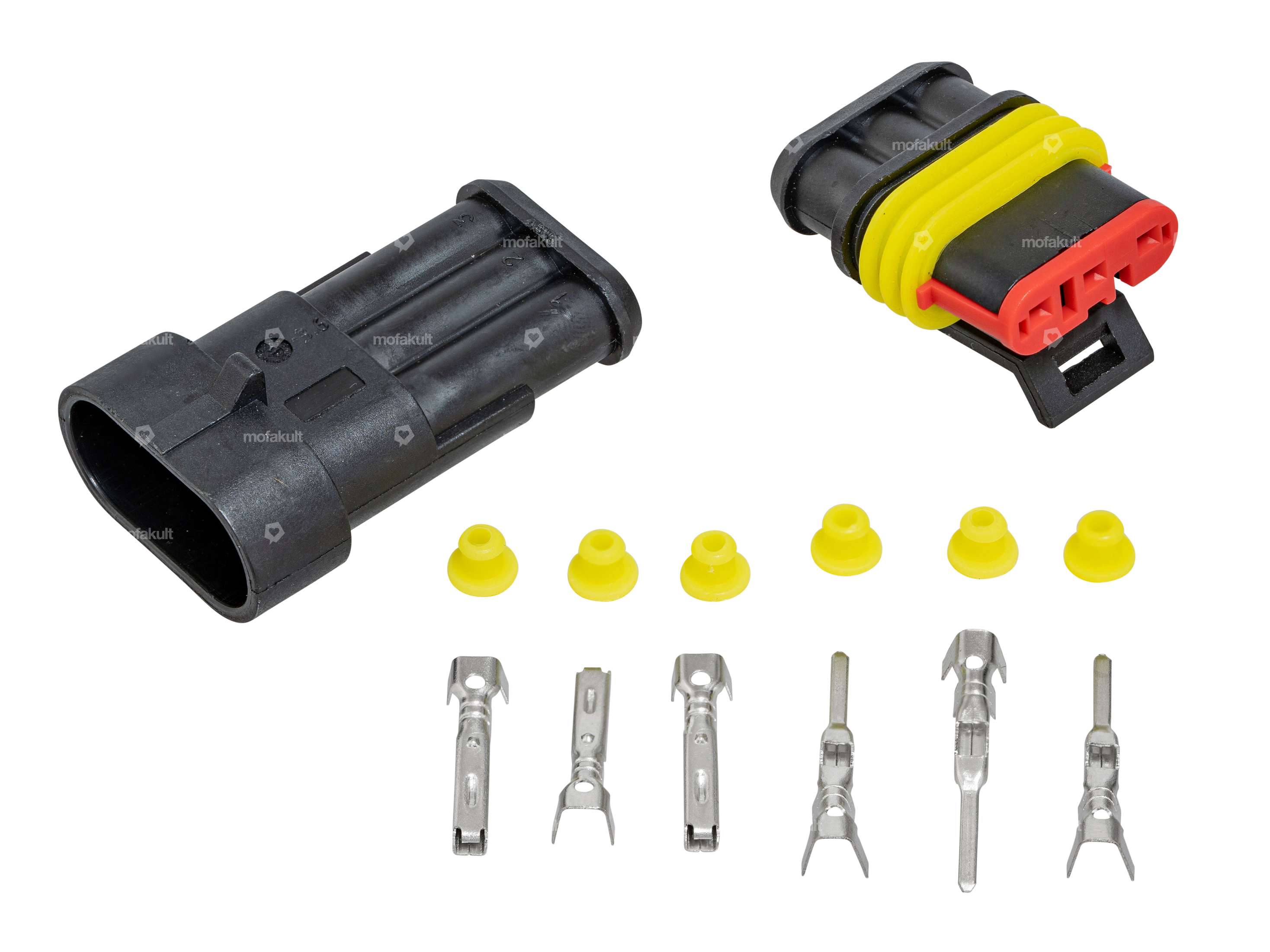 VS-ELECTRONIC Superseal Dichtungskappe, 3-polig – Für Wasserdichte Kabelverbinder