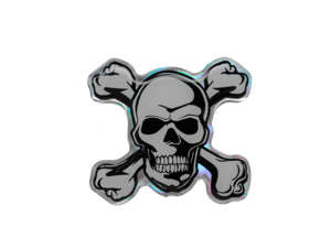 Totenkopf Gelkleber 3D Totenkopf Gelkleber 3D