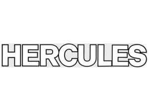 Aufkleber «HERCULES» PVC-Trägerfolie 200 x 32 mm schwarz / weiss Aufkleber «HERCULES» PVC-Trägerfolie 200 x 32 mm schwarz / weiss