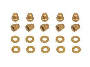 66HEROES M5 cap nut & washer set brass (10 pcs.) 66HEROES M5 cap nut & washer set brass (10 pcs.)