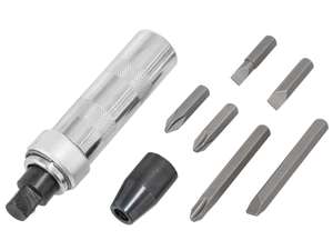 Impact screwdriver with large inserts Impact screwdriver with large inserts