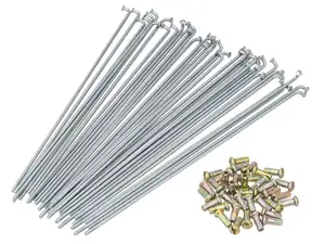 GPO spoke set incl. nipple (2.9 x 198 mm) galvanized steel GPO spoke set incl. nipple (2.9 x 198 mm) galvanized steel