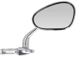 Bumm Handlebar-End Mirror, Oval, Right, Short, Chrome Bumm Handlebar-End Mirror, Oval, Right, Short, Chrome