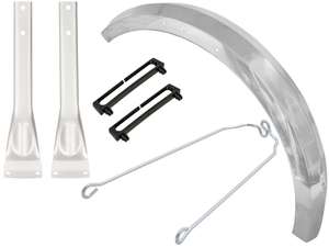 swiing® revival 17" front fender set angular silver / chrome | Puch Maxi S, N swiing® revival 17" front fender set angular silver / chrome | Puch Maxi S, N