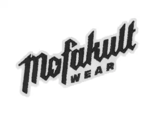 mk-Merch Aufnäher «Mofakultwear» schwarz / weiss 95 x 35 mm mk-Merch Aufnäher «Mofakultwear» schwarz / weiss 95 x 35 mm